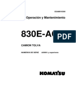 Manual de Operación y Mantenimiento: Camion Tolva