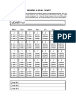 MONTH of - : Monthly Goal Chart