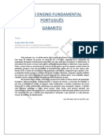 Prova de Português - 9º Ano Fundamental - GABARITO