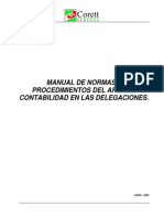 Manual de Normas y Procedimientos Del Area de Contabilidad en Las Delegaciones PDF