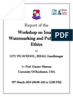 Report of The Workshop On Image Watermarking and Publishing Ethics