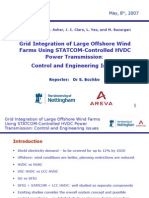 Grid Integration of Large Offshore Wind Farms Using STATCOM-Controlled HVDC Power Transmission: Control and Engineering Issues