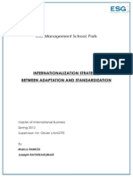 Ramos - Rathinakumar - INTERNATIONALIZATION STRATEGY: BETWEEN ADAPTATION AND STANDARDIZATION 