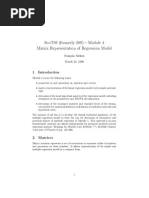 Soci709 (Formerly 209) Module 4 Matrix Representation of Regression Model