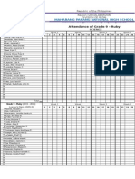 Mahabang Parang National High School: Attendance of Grade 9 - Ruby