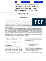 Analisis Keputusan Bapepam Atas Kasus Insider Trading PT Bank Mashill Utama TBK