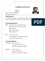 Curriculum Vitae: Manishankar Sharma