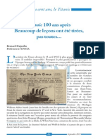 494 6.titanic 100 Ans Apres Beaucoup de Lecons Ont Ete Tirees Pas Toutes