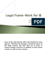 Legal Frame-Work For IB