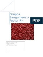 Grupos Sanguineos y Factor RH