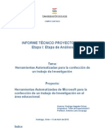 Informe Tecnico Etapa I - Herramientas Automatizadas