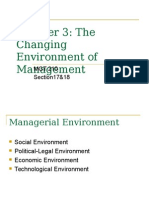 Chapter 3: The Changing Environment of Management: MGT 210 Section17&18