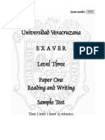 EXAVER 3 Paper 1 Sample Exam