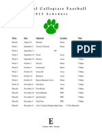 2015 Schedule