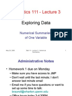 Statistics 111 - Lecture 3: Exploring Data