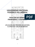 Auditoria Al Efectivo y Saldo en Bancos