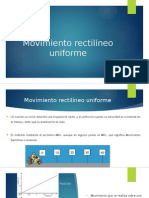 Movimiento Rectilíneo Uniforme