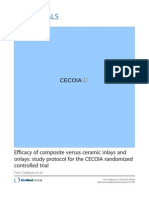 Efficacy of Composite Versus Ceramic Inlays and Onlays: Study Protocol For The CECOIA Randomized Controlled Trial