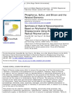 Phosphorus, Sulfur, and Silicon and The Related Elements: Click For Updates