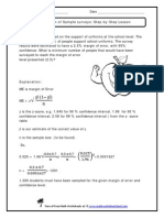 Estimating The Mean of Sample Surveys: Step-by-Step Lesson: Name - Date