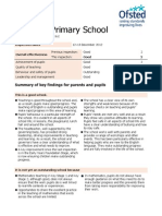 Radstock Primary School: Summary of Key Findings For Parents and Pupils