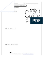 Complete The Following Problems:: 4-Step Order of Operations-Guided Lesson