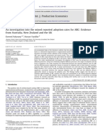 An Investigation Into The Mixed Reported Adoption Rates For ABC Evidence From Australia New Zealand and The UK 2012 International Journal of Productio