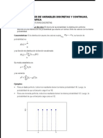 Distribuciones de Variables Discretas y Continuas