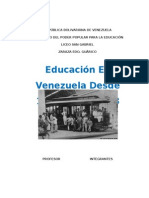 Educación en Venezuela Desde 1836 Hasta 1958