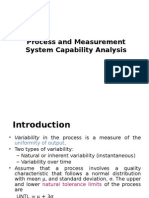 Process and Measurement System Capability Analysis