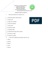 Science 3 Summative Test