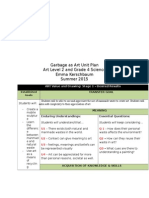Garbage As Art Unit Plan Art Level 2 and Grade 4 Science Emma Kerschbaum Summer 2015