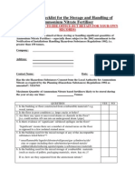 Self-Help Checklist For The Storage and Handling of Ammonium Nitrate Fertiliser