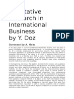 Doz Qualitative Research Summary