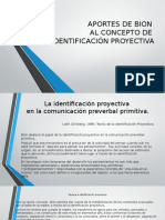 Aportes de Bion Al Concepto de Identificación Proyectiva