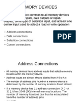 Memory Devices: Address Connections Data Connections Selection Connections Control Connections