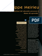 Es Responsabilidad Del Educador Provocar El Deseo de Aprender, Philippe Meirieu