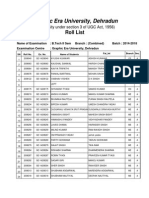 B.tech II Sem Students List