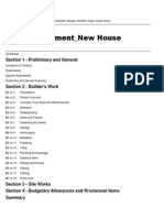 Sample of Bills of Quantities House Client PDF