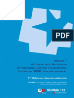 Módulo 7 Actuación Ante Accidentes Con Múltiples Víctimas y Catástrofes. Incidentes NBQR. Rescate Sanitario