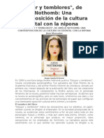 Estupor y Temblores - Amelie Nothomb Algo de Análisis