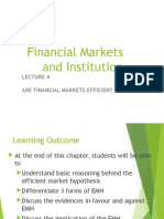 Financial Markets and Institution