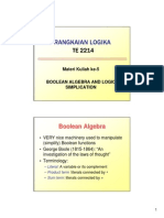 Rangkaian Logika: Boolean Algebra