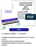 Aula 03 de 05 (Espectroscopia UV, IV, AA, Flourescencia, Fosforescencia) - Prof