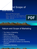 Nature and Scope of Marketing: Maxwell Ranasinghe