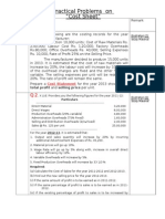 Problems On Cost Sheet