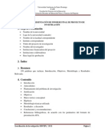 Formato para La Presentacion de Informe Final