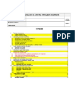 Memorandum de Planeación - Cliente Recurrente