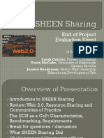 SHEEN Sharing Evaluation Event, September 16 2009, Glasgow