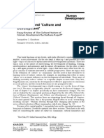 Going Beyond 'Culture and Develoment'. Essay Review of The Nature of Cultural of Human Development..